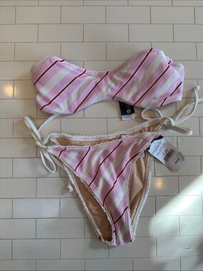 COTTON-ON Fixed Tie Side Brazilian Bikini  (SM) NWT